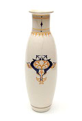  Aardewerk vaas met geometrische decoratie van herten ontwerp C.v.d.Hoef 1908-'10 uitvoering Amphora / Oegstgeest 
