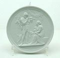  Bisquit porseleinen plaquette uitvoering Royal Copenhagen / Denemarken 1975-'79 
