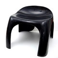  Zwart kunststof Efebo stool ontwerp Stacy Dukes 1968 uitvoering Artemide / Italië 
