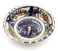  Aardewerk Paddestoelen wandschotel met randdecoratie ontwerp uitvoering Chris Lanooy Epe ca.1925 