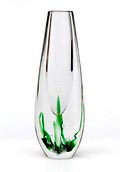  Dikwandig glazen Seaweed vaas ontwerp Vicke Lindstrand 1962-'63 uitvoering Kosta / Zweden 