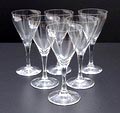  Portglazen 6x van servies B-glad ontwerp K.P.C.de Bazel 1917 uitvoering Glasfabriek Leerdam 