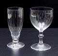  Wijnglas champagnebeker 2x van servies J ontwerp K.P.C.de Bazel 1917-'18 uitvoering Glasfabriek Leerdam 