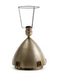  Tinnen Gero-tin lampvoet met geometrische reliëf decoratie ontwerp Chris van der Hoef 1930 uitvoering Gero 