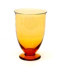  Amber glazen waterbeker Ovata-B ontwerp H.P.Berlage 1927 uitvoering Glasfabriek Leerdam 