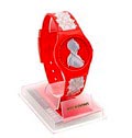  Rood kunststof Limited Edition horloge Eternal Koons 92 ontwerp Jeff Koons 1992 uitvoering Chaos / Zwitserland 