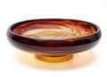  Amber Cloudglass drijfschaal uitvoering The Davidson Glass Company ca.1935 Gateshead / Engeland 