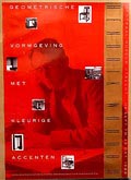  Affiche Nederland Geometrische Vormgeving met Kleurige Accenten Hendrik Wouda 1885-1946 tentoonstelling Centraal Museum Utrecht 1989 