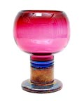  Grote maat vormgeblazen meerkleurig glazen vaas Goblet ontwerp Kaj Franck 1972 uitvoering Nuutajärvi Notsjö Finland 1972-'77 