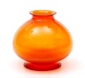  Oranje glazen vaasje ontwerp H.P.Berlage 1928 uitvoering Glasfabriek Leerdam 