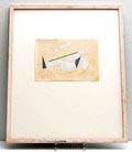  Gouache met abstracte voorstelling ontwerp uitvoering Henri Plaat 1998 