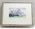  Aquarel met berggezicht uitvoering Dick van Luijn na 1950 