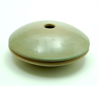 Earthenware covered dish with celadon-glaze design Willem Noyons 1995 executed by Mobach Utrecht / the Netherlands 