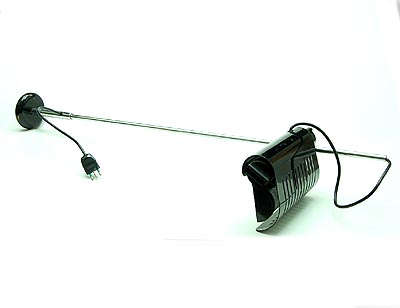 In height adjustable black ceilinglamp Alogene design Joe Colombo 1970 executed by O Luce / Italy Is one of the first halogen lamps executed by O Luce 