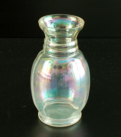 Small clear glass lustered vase design execution by Jean Beck München / Germany 1925-'30 