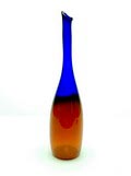 Tweekleurige Serica fles ontwerp Floris Meydam 1953 uitvoering Glasfabriek Leerdam 