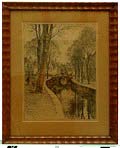 Gedeeltelijk ingekleurde litho ontwerp uitvoering in 1928 door Edzard Willem Koning 1869-1954 Is onder meer bekend door zijn illustraties voor de Verkade-albums 1914-1919 en was lid van Arti et Amicitiae St.Lucas / Amsterdam en Pulchri Studio / Den Haag 