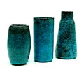Earthenware vases 3x design  execution by  Pieter Groeneveldt  ca.1960 the Netherlands 