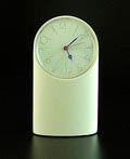 White lackered metal table-clock Tantalo design Richard Sapper 1971 executed by Artemide / Italy 