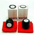 Kunststof tafel-wereldklokjes Waals World Watch 2x ontwerp Charlotte van der Waals 2000 met Quartz Seiko / Japan uurwerk 