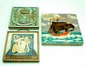 Drie wandtegels Je Maintiendrai 1948 Semarang 1952-'65 Zeilboot 1923-'65 uitvoering Westraven / Utrecht 