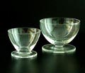 Een helderglazen vingerkom diam.8 cm een grapefruitglas diam.10,5 cm van servies Robur ontwerp A.D.Copier 1935 uitvoering Glasfabriek Leerdam 