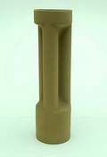 Biscuit aardewerk vaas Trèfle ontwerp Enzo Mari 1969-'77 uitvoering Danese / Italië 