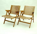 Klapstoelen Rex 2x beukenhouten frame met plywood beukenhouten zitting en rugleuning ontwerp Nico Kralj 1952-'55 uitvoering Stol Kamnik / Tsjecho-Slowakije 