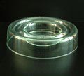 Clear glass ashtray  Saturnus  design  Floris Meydam  1973 executed by  Glasfabriek Leerdam  / the Netherlands 