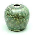 Glazed earthenware   vase with narrow neck design  execution by  Pieter Groeneveldt  / Voorschoten the Netherlands ca.1940 