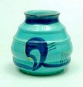 Colourful glazed earthenware vase design attributed to Margarete Heymann executed by Haël -Werkstätten für Kunstlerische Keramik Germany 1923-'32 