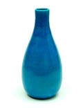 Earthenware   vase with crackled turquoise glaze neck design  execution by  Pieter Groeneveldt  / Voorschoten the Netherlands ca.1950 
