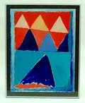  Compositie acryl op papier ontwerp uitvoering Wessel Dijkstra 1944- in eigen atelier Emmen 1985 