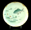 Porseleinen bord Versailles met afbeelding van vis uitvoering Rosenthal Selb / Duitsland 1894 