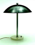 Metalen tafellampje Giso No.425 met zwart gelakte kap ontwerp W.H.Gispen ca.1930 na-oorlogse uitvoering Gispen / Culemborg 