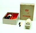 Elektrisch scheerapparaat Braun S 50 Standard in originele doos ontwerp toegeschreven aan Max Braun 1938 uitvoering Braun / Duitsland 1950 