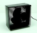 Zwarte kunststof ventilator Ariante ontwerp Marco Zanuso 1973 uitvoering Vortice / Italië 