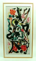  Compositie aquarel op rijstpapier op canvas ontwerp uitvoering Ernst Vijlbrief 1934- in eigen atelier 1993 