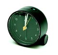 Zwarte kunststof wekker AB-5 quartz ontwerp Dietrich Lubs 1993 uitvoering Braun / Duitsland 