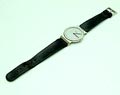 Herenhorloge Braun AW 50 met lederen band ontwerp Dietrich Lubs 1991 uitvoering Braun / Duitsland 
