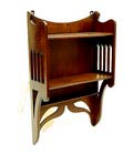 Houten Art-Nouveau wandétagère ontwerp uitvoering onbekend Nederland ca.1930 