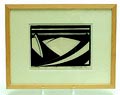 Houtsnede op rijstpapier Duin ontwerp uitvoering Dirk Govert Dick van Luijn 1896-1981 in eigen atelier 1926 