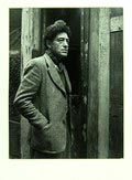  Silver print Giacometti in studio 1948/1949 photographer Emmy Andriesse the Netherlands 1914 - 1953 print from 1975 by Wies Meesters photo is one of a series portraits from artists in their studio in order of the Stedelijk Museum Amsterdam in 1948 - 1949 this print was made for Galerie Fiolet for an exhibition in the van Gogh Museum Amsterdam / the Netherlands 1975 