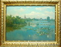 Olieverfschilderij Bern A van Beek 1875-1941 schilderde voornamelijk landschappen was o.a lid van Arti et Amicitiae en St.Lucas in Amsterdam 