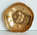 Gedreven geelkoperen schaaltje met geëtste decoratie ontwerp uitvoering Frans Zwollo Sr 1872-1945 / Den Haag ca.1925 