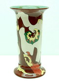 Aardewerk vaas met grillige decoratie Franje ontwerp T.A.C.Colenbrander 1920 uitvoering Ram / Arnhem 1925 