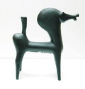 Aardewerk beeldje van een paard ontwerp uitvoering Roberto Rigon Italie ca.1985 website 