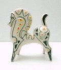Aardewerk beeldje van een paard ontwerp en uitvoering Roberto Rigon Italie ca.1985 website 