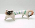 Aardewerk beeldje van een kat ontwerp uitvoering Roberto Rigon Italie ca.1985 website 