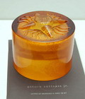 Glazen miniatuur Vetri di Murano met 18 kt goud Limited Edition object Piccole forme di vita in orginele verpakking ontwerp Ettore Sottsass 2003 uitgevoerd voor Artenoma / Italie 